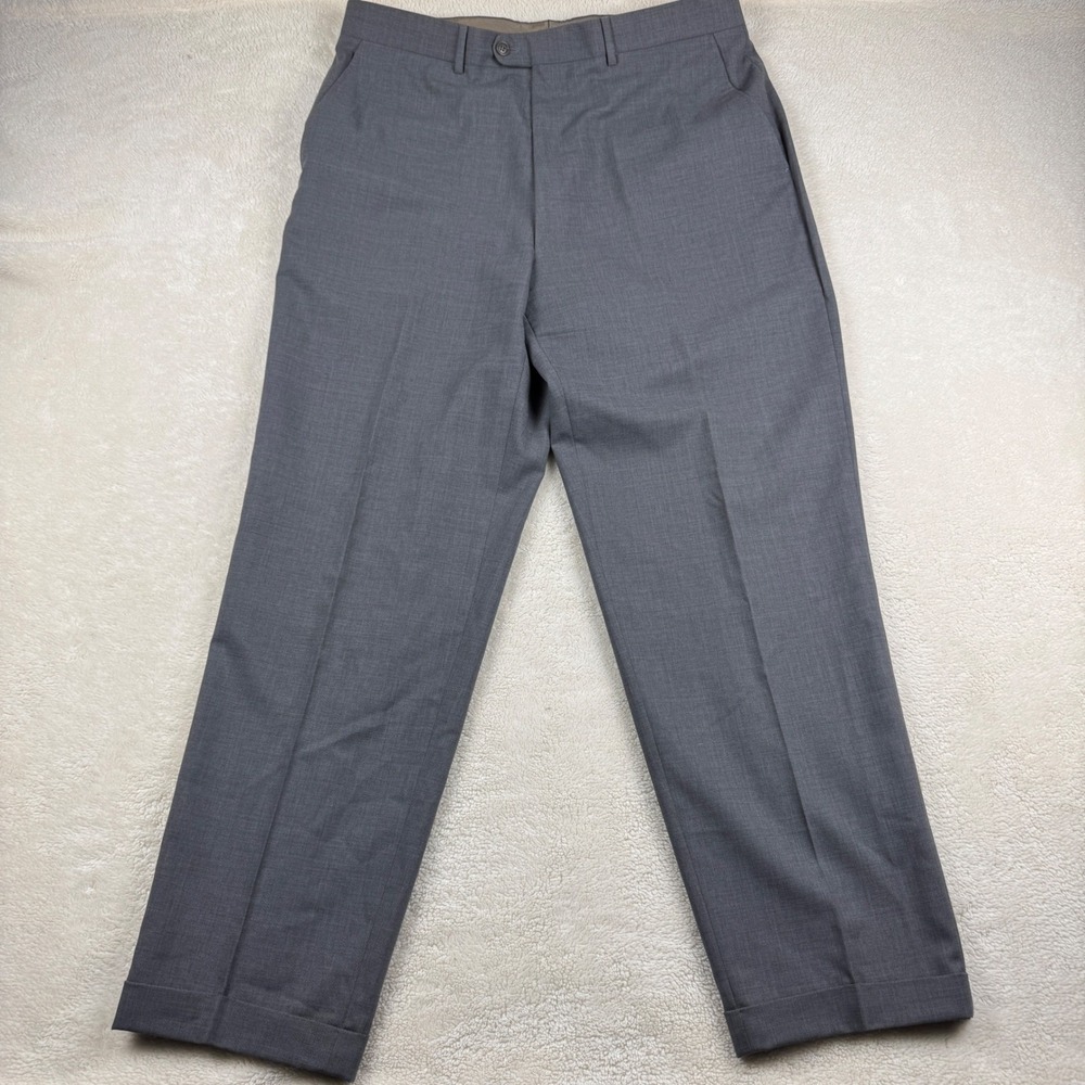 Chiavari Men's Dress Pants‎ Wool Size 38 Gray Comero Stretch  Made In Italy